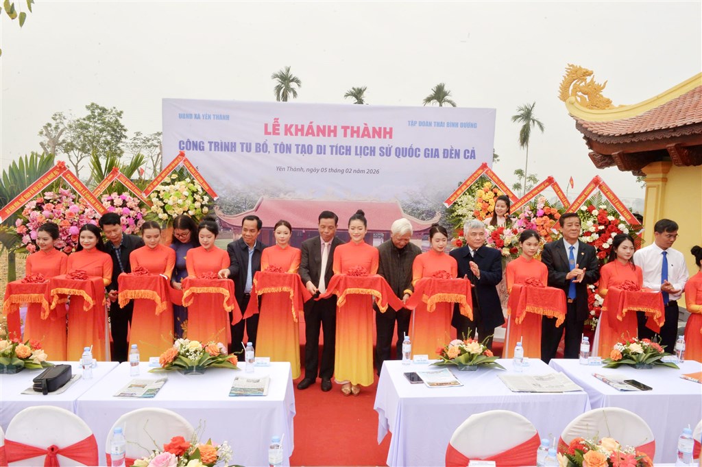 Khánh thành công trình tu bổ, tôn tạo Di tích lịch sử Quốc gia Đền Cả, xã Yên Thành